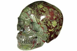 Huge, Polished Dragon's Blood Jasper Skull - South Africa #114314