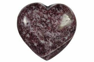 1.4" Polished Lepidolite Heart - Crystal #115457