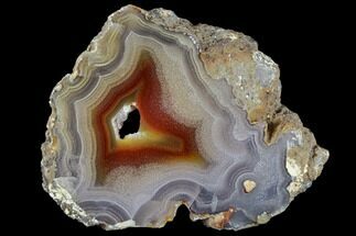 3.6" Cut & Polished Banded Laguna Agate - Mexico - Crystal #114965