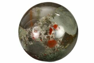 .9" Polished Bloodstone Sphere - Crystal #115932