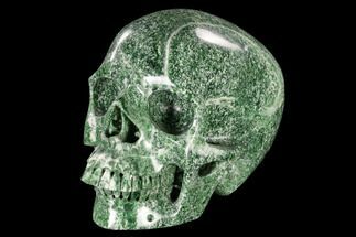 Realistic, Polished Hamine Jade Skull #116390