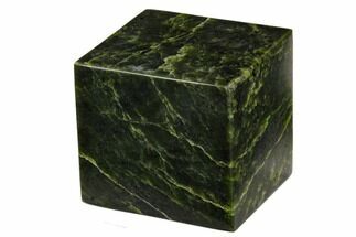 Wide, Polished Jade (Nephrite) Cube - British Colombia #117218