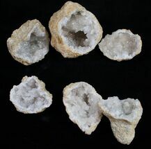 2 - 3" Sparkling Quartz Geodes From Morocco - Crystal #117984