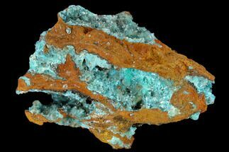 Calcite & Fibrous Aurichalcite Crystal Association - Mexico #119198