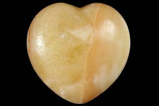 Polished Orange Calcite Heart #121124