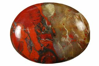 1.8" Polished Brecciated Red Jasper Pocket Stone  - Crystal #121127