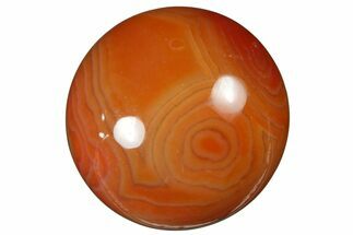 1.2" Polished Carnelian Agate Sphere - Crystal #121140