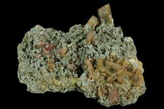 Clinozoisite and Epidote Crystal Cluster - Peru #121990