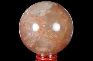 Polished Hematoid (Harlequin) Quartz Sphere - Madagascar #121631