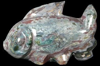 Colorful, Polished Jasper Fish Sculpture ( lbs) - Madagascar #122824
