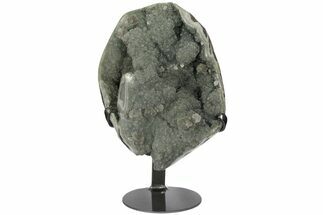 Prasiolite (Green Quartz) Geode With Stand #100328