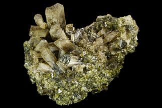 Green Clinozoisite Crystal Cluster - Peru #124406