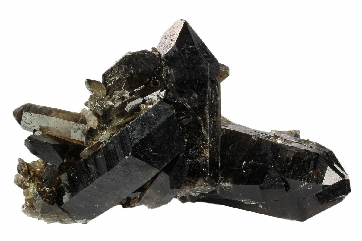 8.7 Dark Smoky Quartz Crystal Cluster - Brazil (#124597) For Sale 
