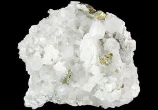 Calcite Crystal, Chalcopyrite and Cubic Pyrite Association - Peru #126587