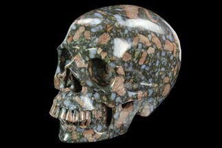 Carved, Que Sera Stone (Rhyolite) Skull #127568