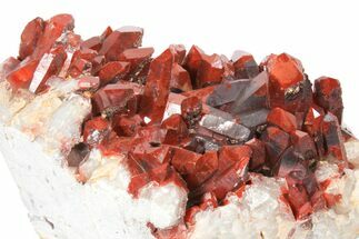 Phenomenal, Natural, Red Quartz Crystal Cluster - Morocco #131360