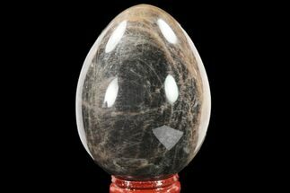 Polished, Black Moonstone Egg - Madagascar #134591