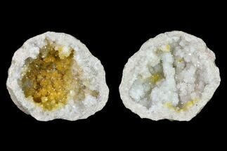 Keokuk Quartz Crystal Geode Pair - Illinois #135663