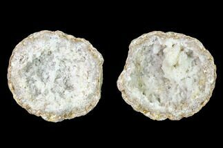 Keokuk Quartz and Calcite Geode Pair - Iowa #135667