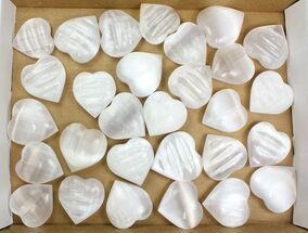 Lot: - Polished Selenite Hearts - Pieces #138205