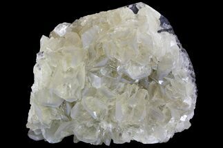 Calcite Crystal Cluster on Green Fluorite - China #138702