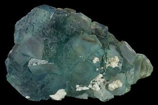 Blue-Green Fluorite with Quartz - China #140260