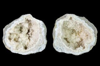 3.2" Scalenohedral Calcite Lined Keokuk Geode - Illinois - Crystal #144704