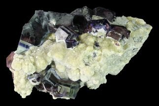 Multicolored Cubic Fluorite Crystal Cluster - Inner Mongolia #146948
