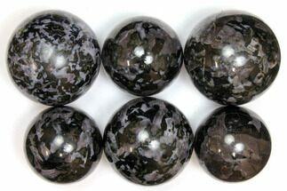 Clearance Lot: to Indigo Gabbro Spheres - Pieces #149286
