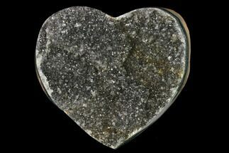 Silvery Quartz Heart - Uruguay #123754