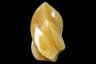 Polished, Brown Calcite Flame - Madagascar #149629