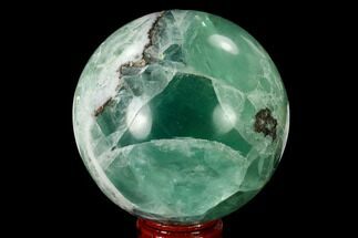 Polished Green Fluorite Sphere - Mexico #153366