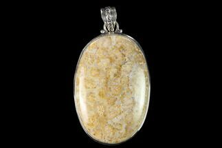 Large, Million Year Old Fossil Coral Pendant - Indonesia #145071