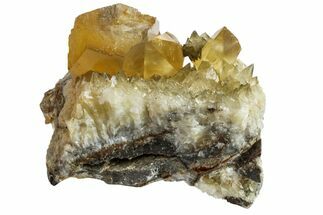 Golden Beam Calcite Crystal Cluster - Morocco #159519