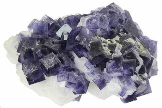 Cubic Purple-Blue Fluorite with Phantoms - China #161569