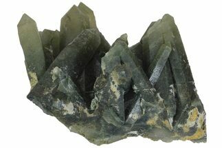 3" Green, Hedenbergite Included Quartz - Mongolia - Crystal #163986
