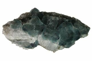 3" Multicolored Fluorite Crystals on Quartz - China - Crystal #164014