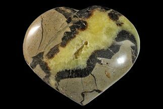 3.6" Polished Septarian Heart - Madagascar - Crystal #156671