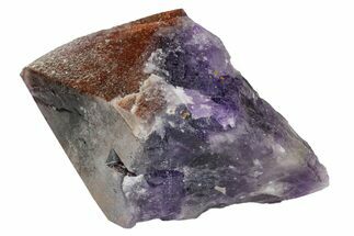 6.9" Red Cap Amethyst Crystal - Thunder Bay, Ontario - Crystal #164431