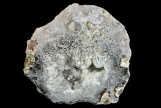 2.8" Las Choyas "Coconut" Geode Half with Druzy Quartz - Mexico - Crystal #165529