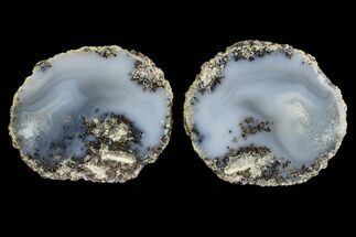 Las Choyas Coconut Nodule with Banded Blue Agate - Mexico #165570