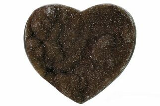 Brown Druzy Quartz Heart - Uruguay #123714