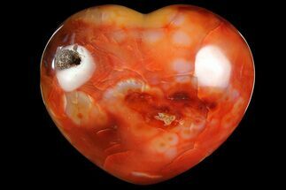 2.95" Colorful Carnelian Agate Heart - Crystal #167343