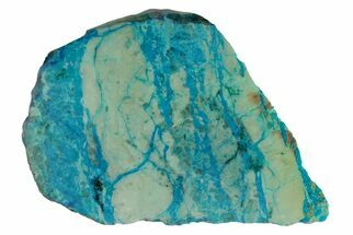 2.6" Polished Blue River Chrysocolla Slice - Arizona - Crystal #167533