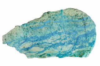 4.6" Polished Blue River Chrysocolla Slice - Arizona - Crystal #167566