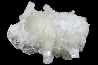 Stilbite and Apophyllite Crystals on Mordenite - India #168737