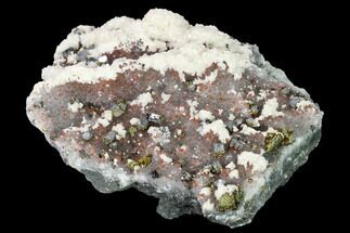 5.2" Hematite Quartz, Chalcopyrite, Dolomite & Galena Association - Crystal #170294