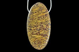 Coquina Jasper Pendant with Snake Chain Necklace #171055