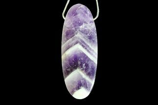 Chevron Amethyst Pendant with Snake Chain Necklace #171058