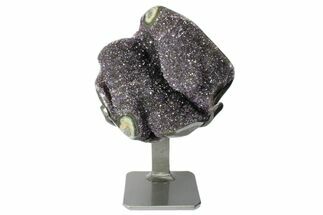 Amethyst Geode Section on Metal Stand - Great Color #171738